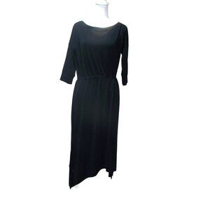 Brittany Humble Dress Little Black Knit Midi Petite Medium